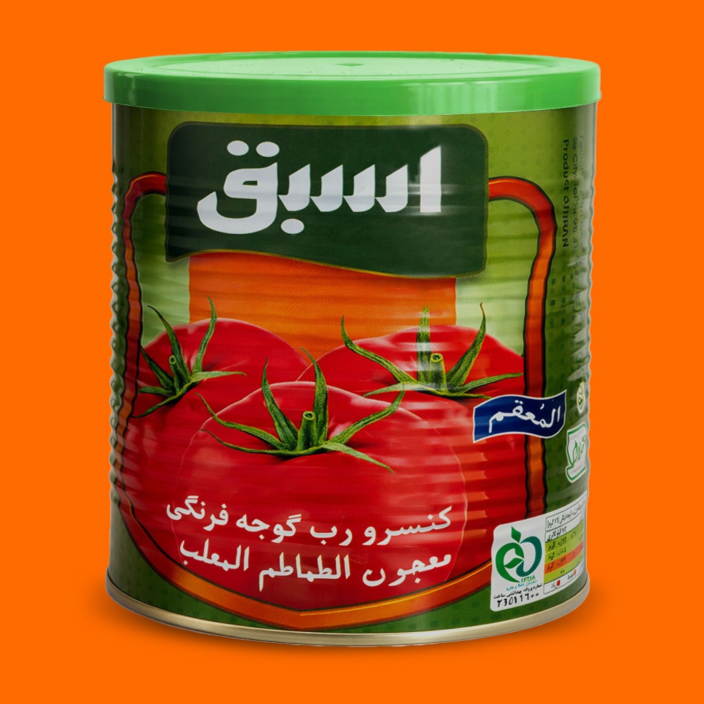 Asbağ domates salçası, 800 gr konserve kutu