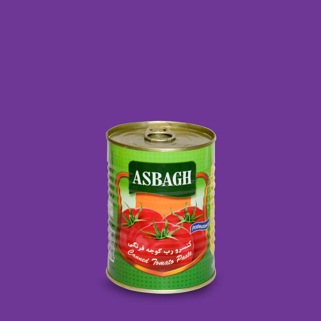 Asbağ domates salçası, 400 gr konserve kutu