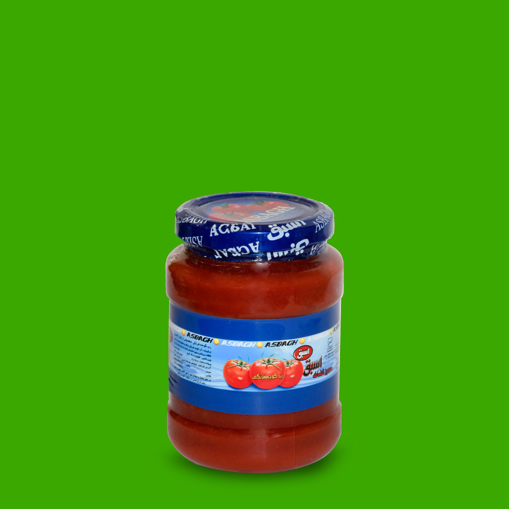 Asbagh tomato paste, 400 g glass jar